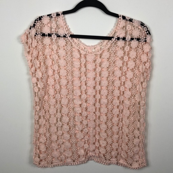 LC Lauren Conrad Tops - Lauren Conrad || Crochet Blouse